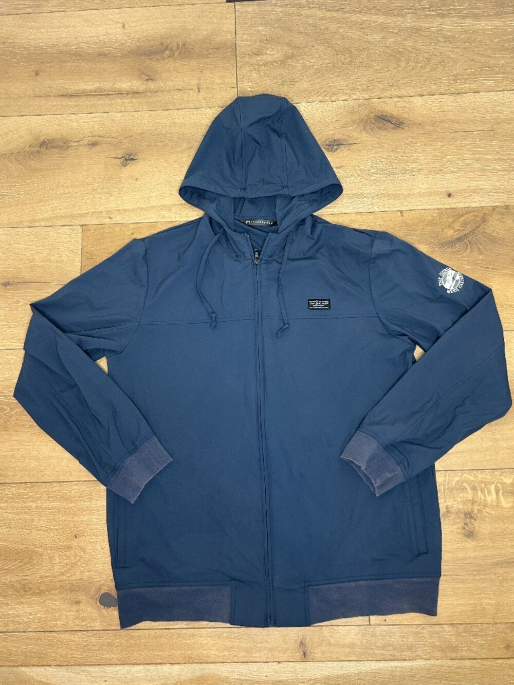 Travis Mathew Men's Wanderlust Performance Full-Zip Hoodie Jacket Blue Large